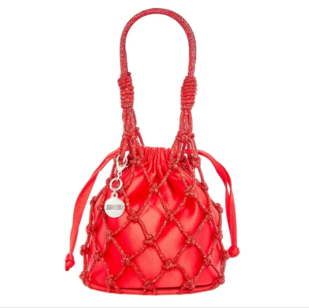 Judith Leiber sparkle net pouch